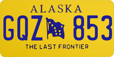 AK license plate GQZ853