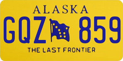 AK license plate GQZ859