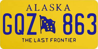 AK license plate GQZ863