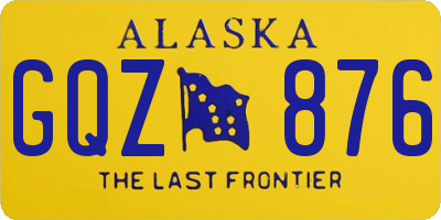 AK license plate GQZ876