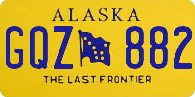 AK license plate GQZ882