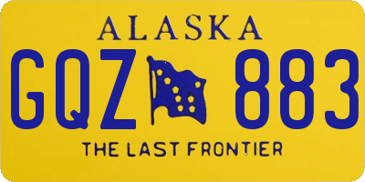 AK license plate GQZ883