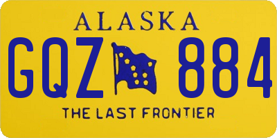 AK license plate GQZ884