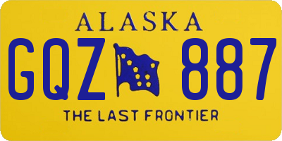 AK license plate GQZ887