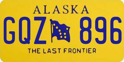 AK license plate GQZ896
