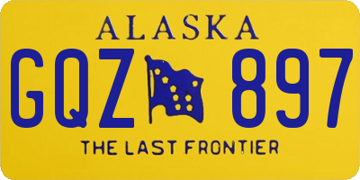 AK license plate GQZ897