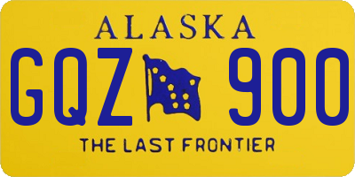 AK license plate GQZ900