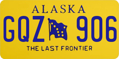 AK license plate GQZ906