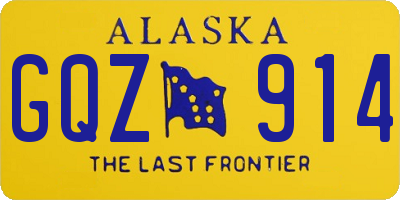 AK license plate GQZ914