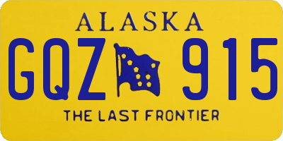 AK license plate GQZ915