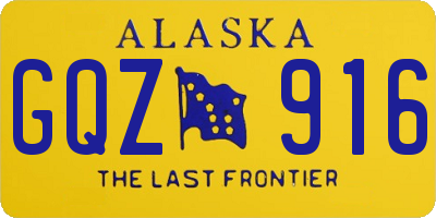 AK license plate GQZ916