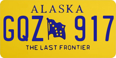 AK license plate GQZ917