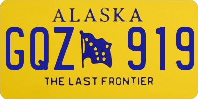 AK license plate GQZ919