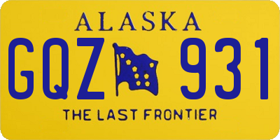 AK license plate GQZ931