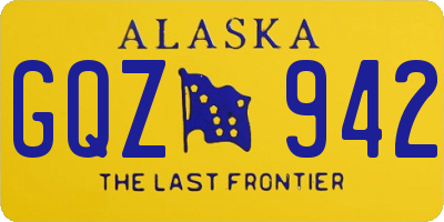 AK license plate GQZ942