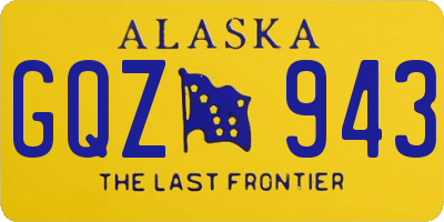 AK license plate GQZ943