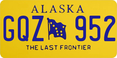 AK license plate GQZ952