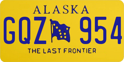 AK license plate GQZ954