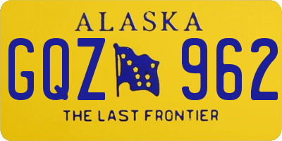 AK license plate GQZ962