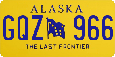 AK license plate GQZ966