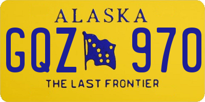 AK license plate GQZ970