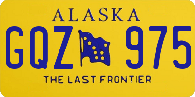 AK license plate GQZ975