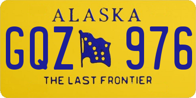 AK license plate GQZ976