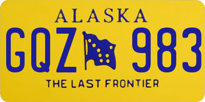 AK license plate GQZ983