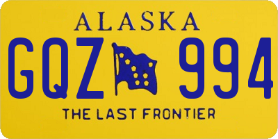 AK license plate GQZ994