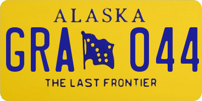 AK license plate GRA044