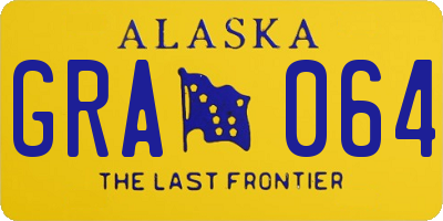 AK license plate GRA064