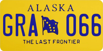 AK license plate GRA066