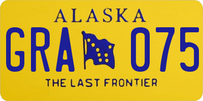 AK license plate GRA075