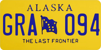 AK license plate GRA094