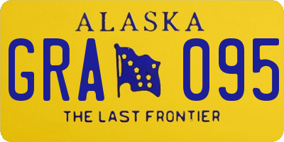 AK license plate GRA095