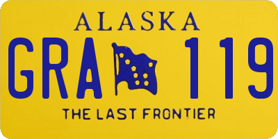 AK license plate GRA119