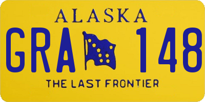 AK license plate GRA148