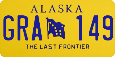 AK license plate GRA149
