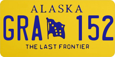 AK license plate GRA152
