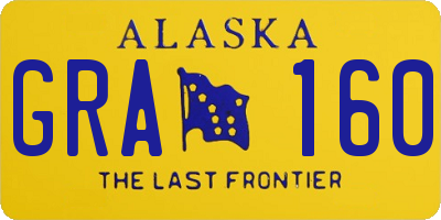 AK license plate GRA160