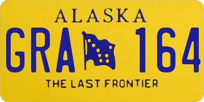 AK license plate GRA164