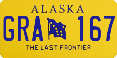 AK license plate GRA167