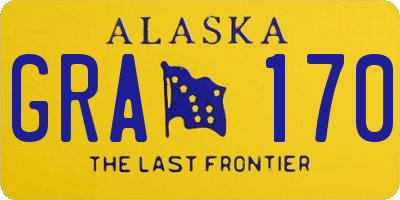 AK license plate GRA170