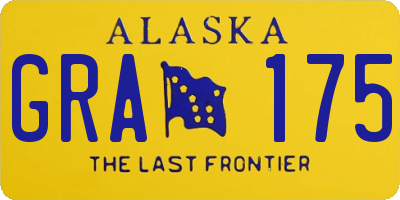 AK license plate GRA175