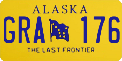 AK license plate GRA176