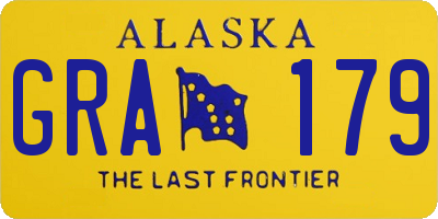 AK license plate GRA179