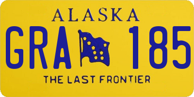 AK license plate GRA185