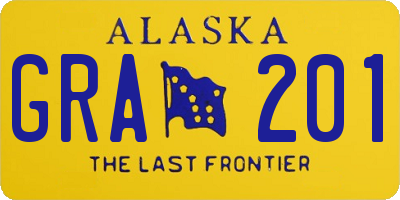 AK license plate GRA201