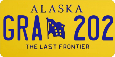 AK license plate GRA202