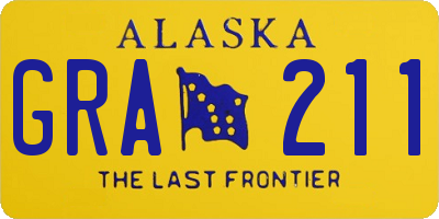 AK license plate GRA211